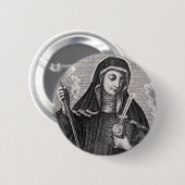 Saint Gertrude, der Mystiker der großen deutschen Button (Vorne & Hinten)