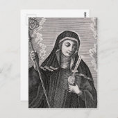 Saint Gertrude, der Mystiker der großen deutschen Postkarte (Vorne/Hinten)