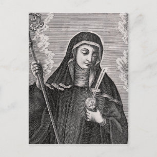 Saint Gertrude, der Mystiker der großen deutschen  Postkarte