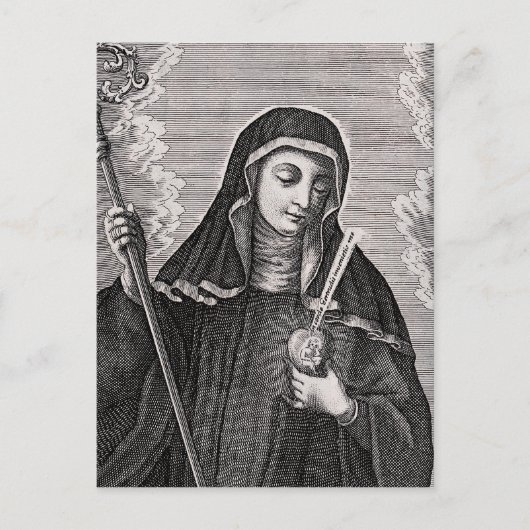 Saint Gertrude, der Mystiker der großen deutschen  Postkarte (Vorderseite)