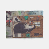 Saint Gertrude Helfta von Simon Bening Fleecedecke (Vorderseite (Horizontal))
