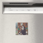 Saint Gertrude Helfta von Simon Bening Magnet (In Situ (Geschirrspüler))