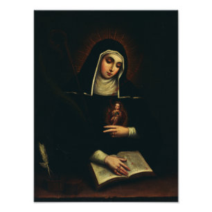Saint Gertrude the Great German Benedicine Fotodruck