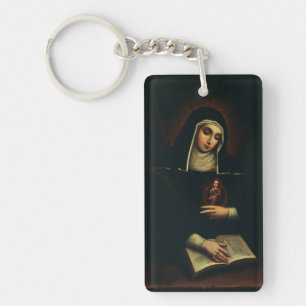 Saint Gertrude the Great German Benedicine Schlüsselanhänger