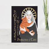 Saint Gertrude von Nivelles, Tierschützer Karte (Vorderseite)