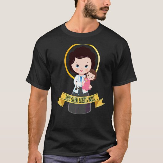 Saint Gianna Beretta Molla Patron Katholische Ärzt T-Shirt (Vorderseite)