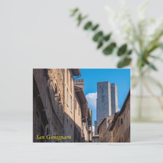 Saint Gimignano Türme, Toskana, Italien Postkarte (Stehend Vorderseite)