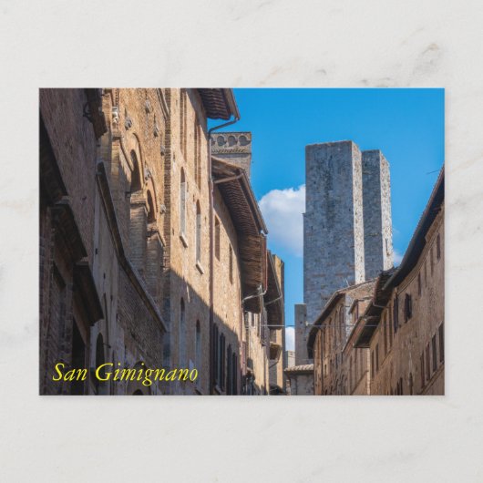 Saint Gimignano Türme, Toskana, Italien Postkarte (Vorderseite)