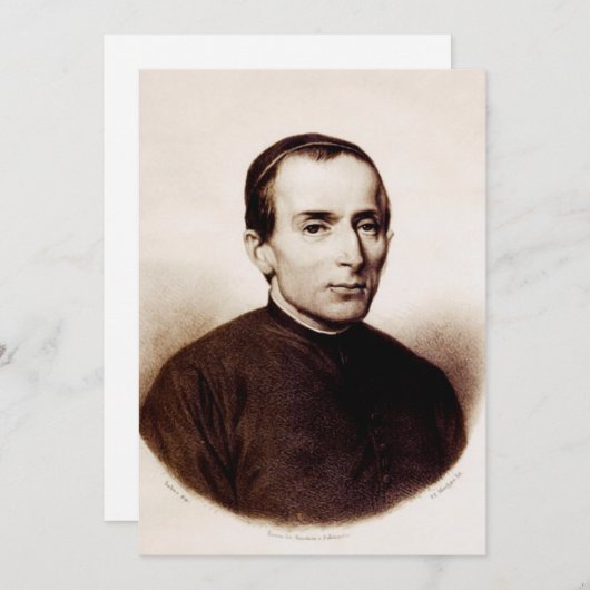 Saint Giuseppe Cafasso Franciscan Priest Einladung (Vorne/Hinten)