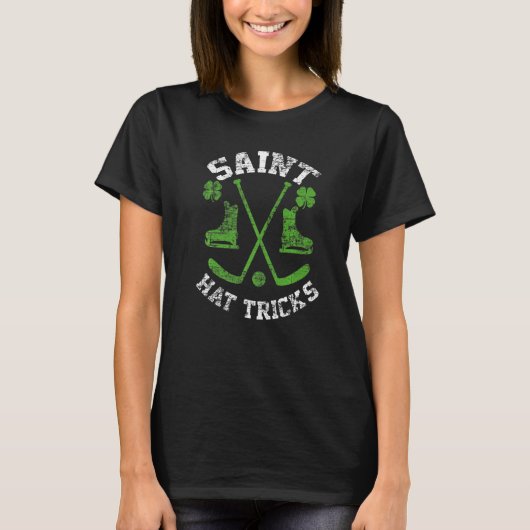 Saint Hattrick st Patrick's Day Hockey Hat Tricks  T-Shirt (Vorderseite)