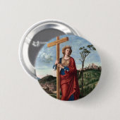 Saint Helena von Cima da Conegliano Button (Vorne & Hinten)