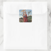 Saint Helena von Cima da Conegliano Quadratischer Aufkleber (Tasche)