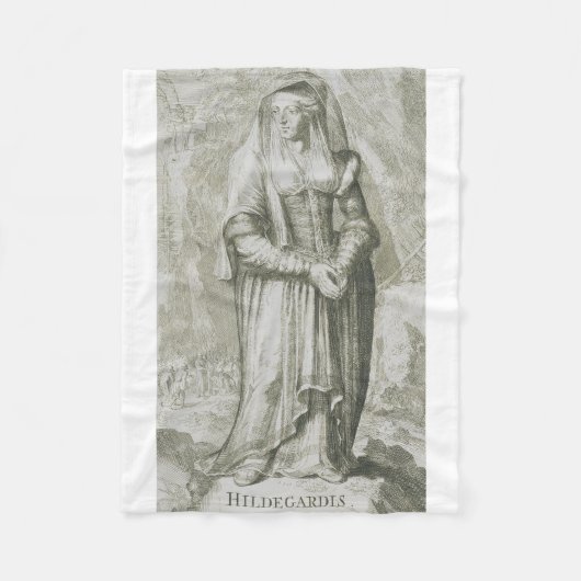 Saint Hildegard von Bingen Fleecedecke (Vorderseite)