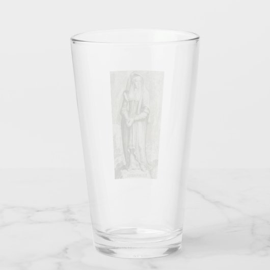 Saint Hildegard von Bingen Glas (Rückseite)