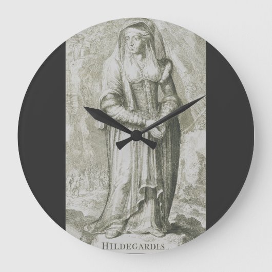 Saint Hildegard von Bingen Große Wanduhr (Vorderseite)