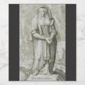 Saint Hildegard von Bingen Weinetikett (Einzelnes Label)