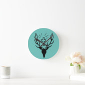 Saint Hubert's Stag Runde Wanduhr (Zuhause)