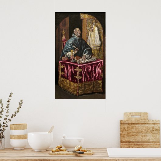 Saint Ildefonso - El Greco, griechisches Kunstpost Poster (Küche)