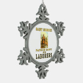 SAINT ISODORE SCHNEEFLOCKEN Zinn-Ornament (Links)