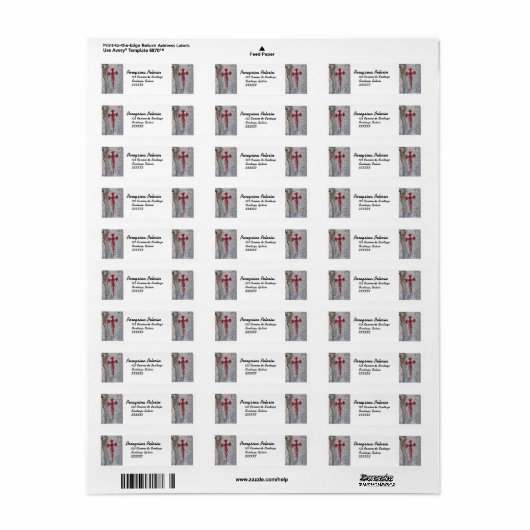 Saint James Cross Address Labels (Vorne)