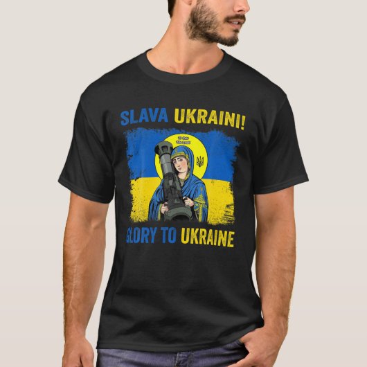Saint Javelin Slava Ukraini Glory zu Ukraine Suppl T-Shirt (Vorderseite)