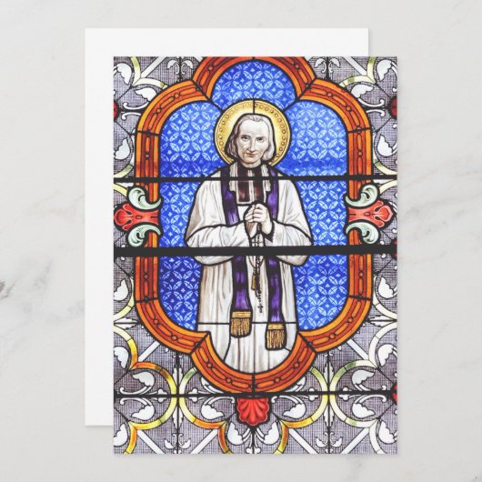 Saint Jean Baptiste Marie Vianney Dankeskarte (Vorne/Hinten)