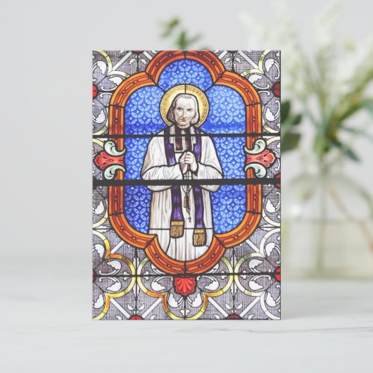 Saint Jean Baptiste Marie Vianney Dankeskarte (Stehend Vorderseite)