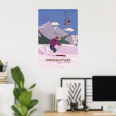 Saint Jean dAulps Skigebiet Reiseplakat Poster (Heimbüro)