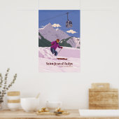 Saint Jean dAulps Skigebiet Reiseplakat Poster (Küche)