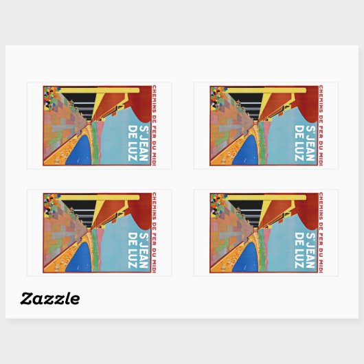 Saint Jean de Luz Rechteckiger Aufkleber (Blatt)