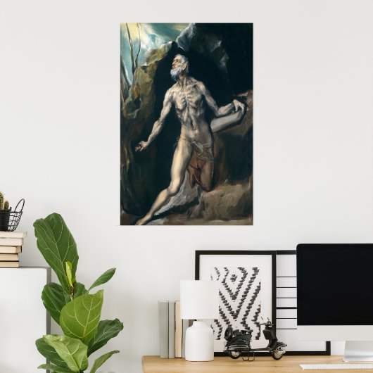 Saint Jerome - El Greco, griechisches Kunstposter Poster (Heimbüro)
