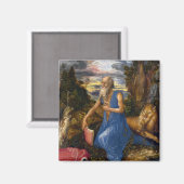 Saint Jerome in der Wildnis von Durer Magnet (Vorderseite/Rückseite)