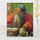 Saint Jerome in Seiner Studie - Albrecht Dürer Karte (Gelbe Blume)