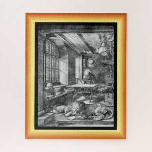 Saint Jerome in Seiner Studie ~ Gravur 1521 ~ Puzzle