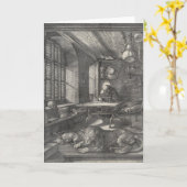 Saint Jerome in Seiner Studie von Albrecht Durer Karte (Gelbe Blume)