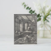 Saint Jerome in Seiner Studie von Albrecht Durer Postkarte (Stehend Vorderseite)