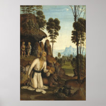 Saint Jerome - Pietro Perugino Kunstgewerbe