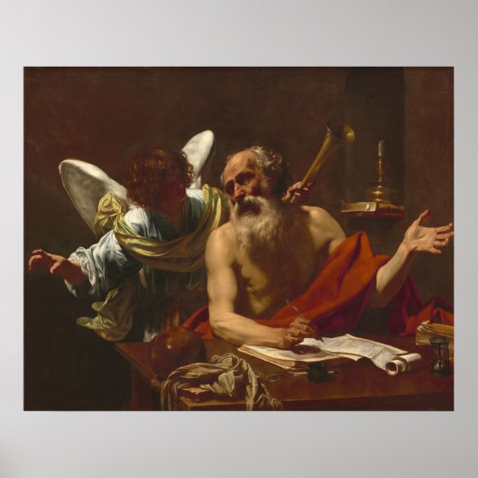 Saint Jerome - Simon Vouet Fine Art Poster (Vorne)