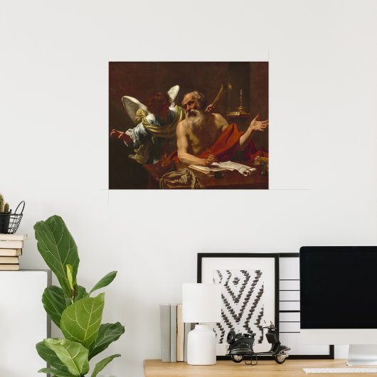 Saint Jerome - Simon Vouet Fine Art Poster (Heimbüro)