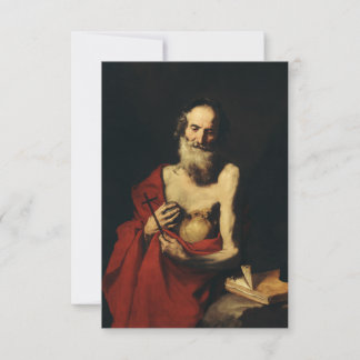 Saint Jerome Translator of the Truth Holy Card Dankeskarte