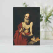 Saint Jerome Translator of the Truth Holy Card Dankeskarte (Stehend Vorderseite)