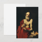 Saint Jerome Translator of the Truth Holy Card Dankeskarte (Vorne/Hinten)