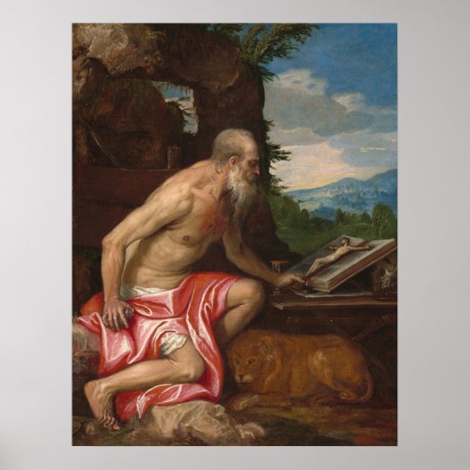 Saint Jerome - Veronese Art Poster (Vorne)