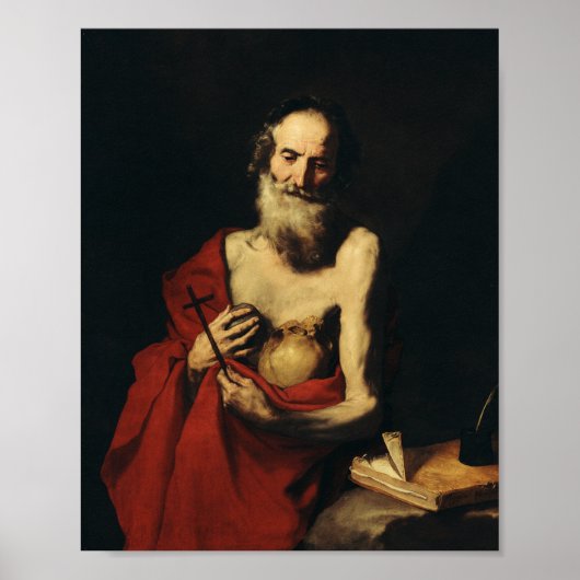 Saint Jerome von Jusepe de Ribera Poster (Vorne)
