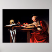 Saint Jerome Writing by Caravaggio (1606) Poster (Vorne)
