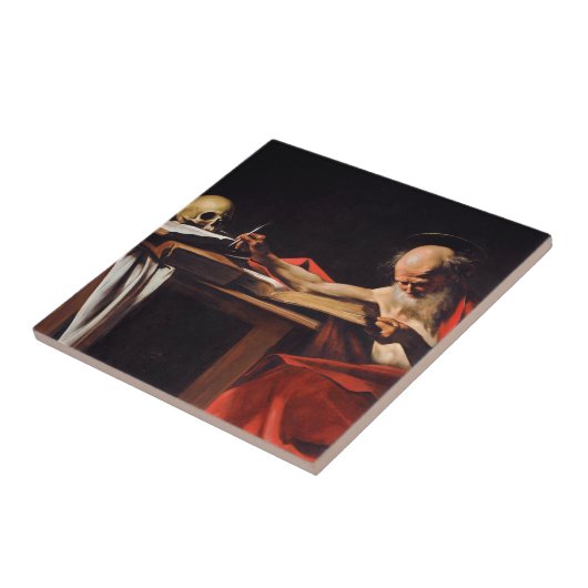 Saint Jerome Writing by Michelangelo Caravaggio Fliese (Seite)