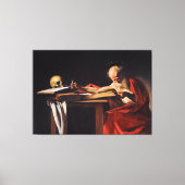 Saint Jerome Writing by Michelangelo Caravaggio Leinwanddruck (Vorderseite)