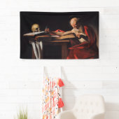 Saint Jerome Writing (von Caravaggio) Banner (Insitu)