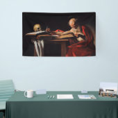 Saint Jerome Writing (von Caravaggio) Banner (Messeveranstaltung)