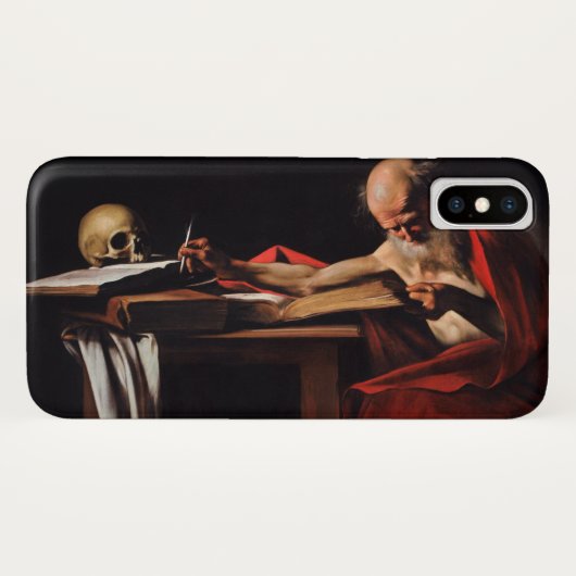 Saint Jerome Writing (von Caravaggio) Case-Mate iPhone Hülle (Rückseite (Horizontal))